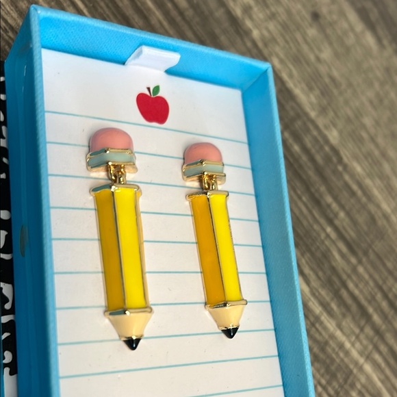 Whimsical Pencil Earrings ✏️🍎 - Picture 6 of 6